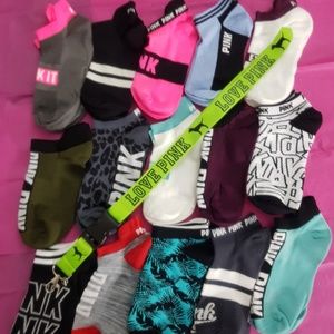 ❤💗❤ New style 15 PAIRS PINK SOCKS FREE LANYARD